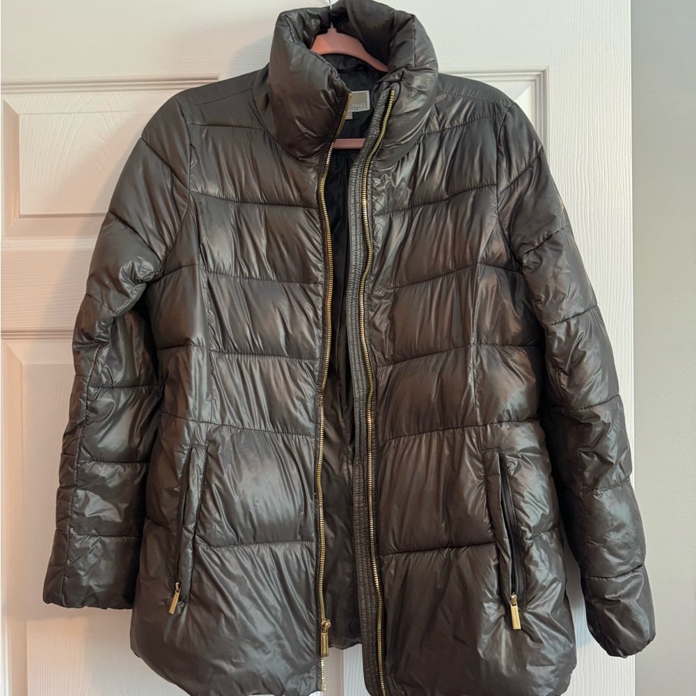 MICHAEL Michael Kors Gray Quilted Puffer Jacket